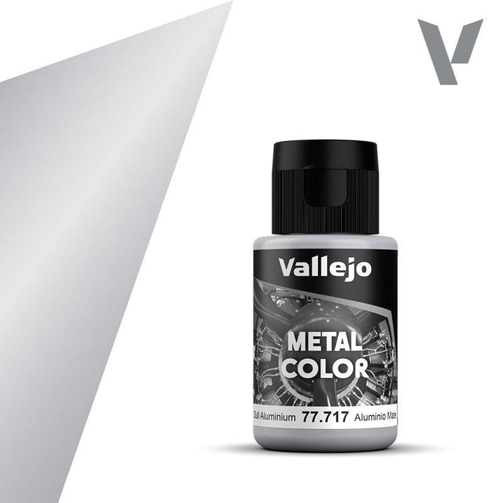 Vallejo 77717 Metal Color Dull Aluminum Acrylic Paint 35ml - A-Z Toy Hobby