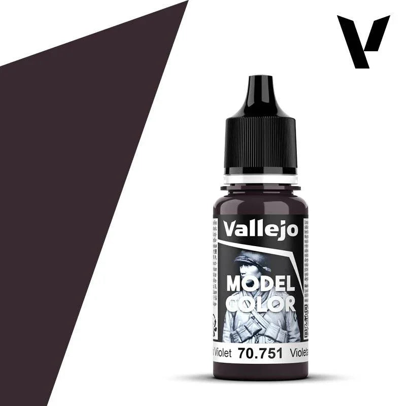 Vallejo 70751 Model Color 054 Black Violet Acrylic Paint 18ml - A-Z Toy Hobby