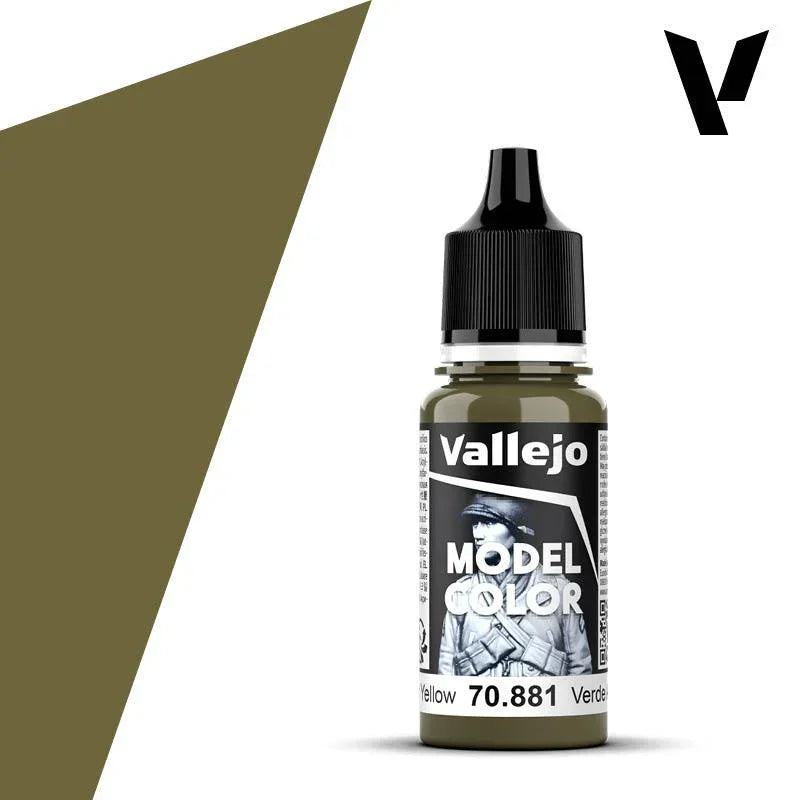 Vallejo 70881 Model Color 121 Green Yellow Acrylic Paint 18ml - A-Z Toy Hobby