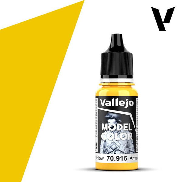 Vallejo 70915 Model Color 026 Deep Yellow Acrylic Paint 18ml - A-Z Toy Hobby