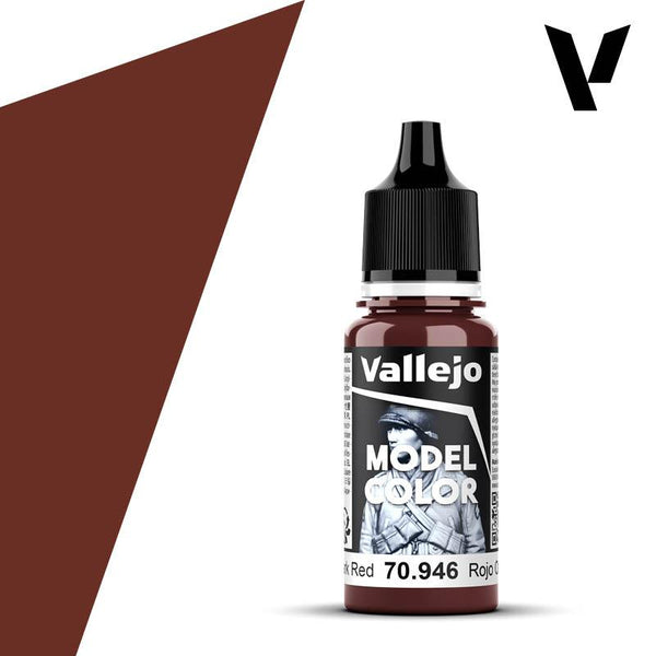 Vallejo 70946 Model Color 040 Dark Red Acrylic Paint 18ml - A-Z Toy Hobby