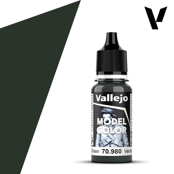 Vallejo 70980 Model Color 080 Black Green Acrylic Paint 18ml - A-Z Toy Hobby