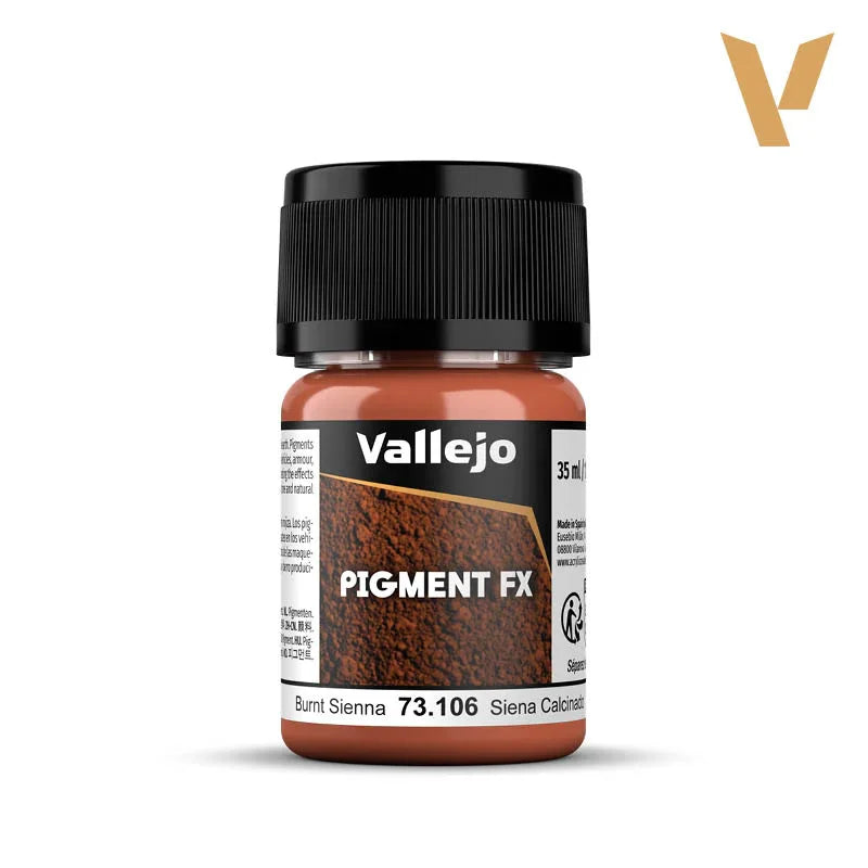 Vallejo 73106 Pigment FX Burnt Sienna 35ml - A-Z Toy Hobby