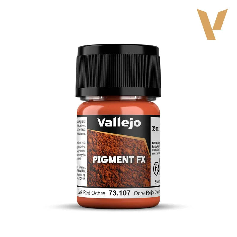 Vallejo 73107 Pigment FX Dark Red Ochre 35ml - A-Z Toy Hobby