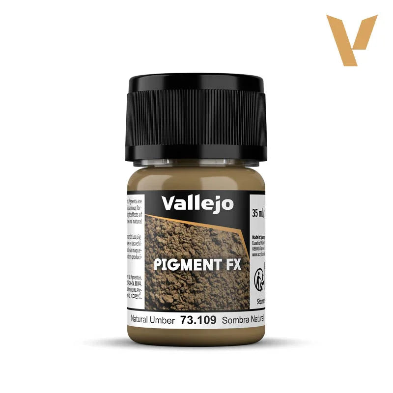 Vallejo 73109 Pigment FX Natural Umber 35ml - A-Z Toy Hobby