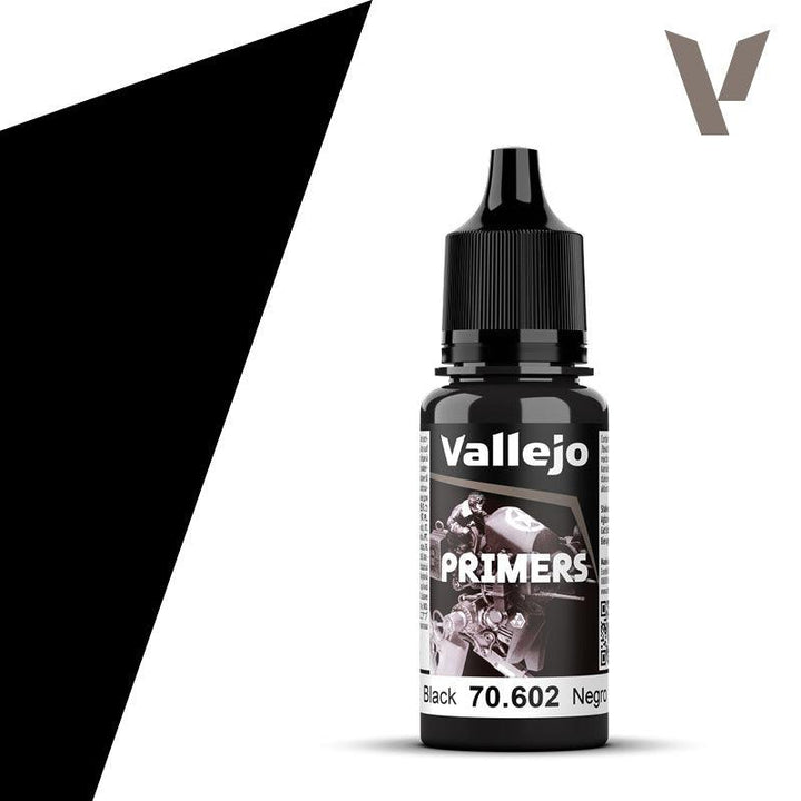 Vallejo 70602 Primers Black Acrylic Paint 18ml - A-Z Toy Hobby
