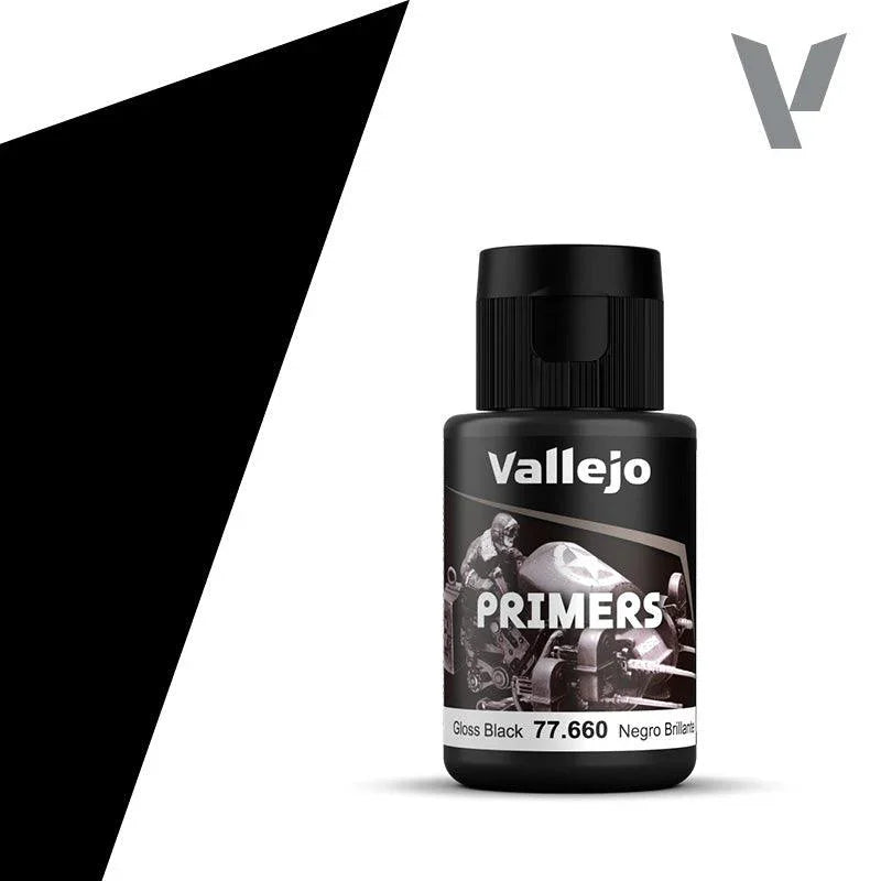 Vallejo Primers Gloss Black Acrylic Paint - A-Z Toy Hobby