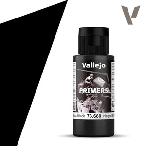 Vallejo Primers Gloss Black Acrylic Paint - A-Z Toy Hobby