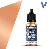 Vallejo 77104 True Metallic Metal Ancient Copper (Light) Paint 18ml