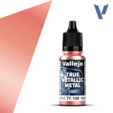 Vallejo 77106 True Metallic Metal Ruby Red (Light) Paint 18ml