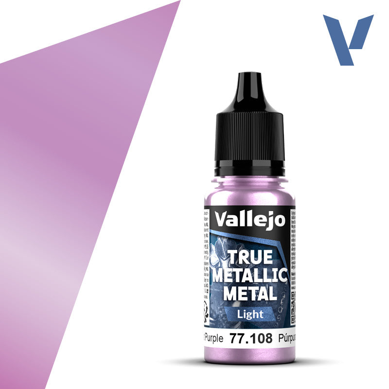 Vallejo 77108 True Metallic Metal Amethyst Purple (Light) Paint 18ml