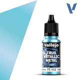 Vallejo 77112 True Metallic Metal Hydra Turquoise (Light) Paint 18ml