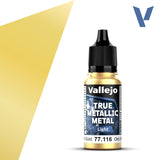Vallejo 77116 True Metallic Metal Greenish Gold (Light) Paint 18ml