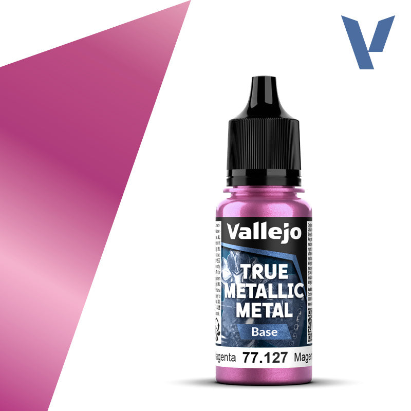 Vallejo 77127 True Metallic Metal Crimson Magenta (Base) Paint 18ml