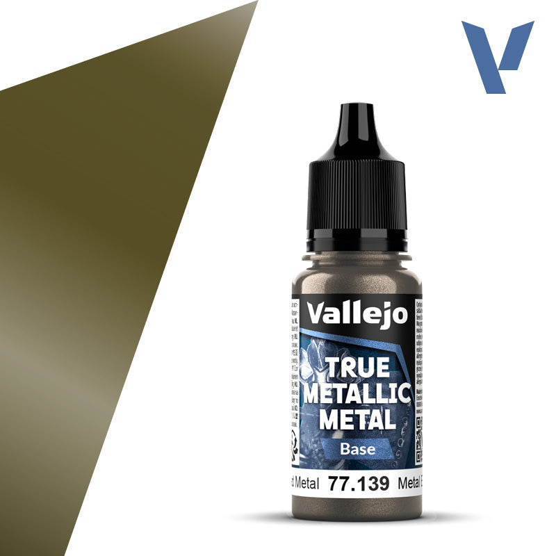 Vallejo 77139 True Metallic Metal Aged Metal (Base) Paint 18ml