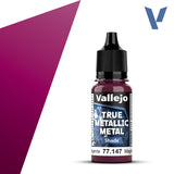 Vallejo 77147 True Metallic Metal Crimson Magenta (Shade) Paint 18ml
