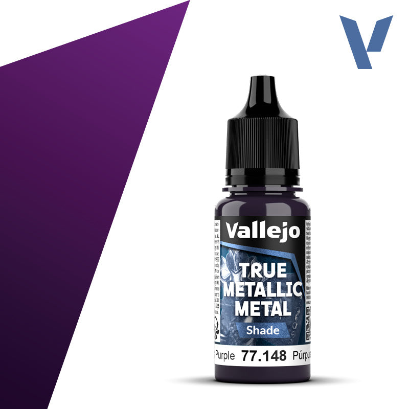 Vallejo 77148 True Metallic Metal Amethyst Purple (Shade) Paint 18ml