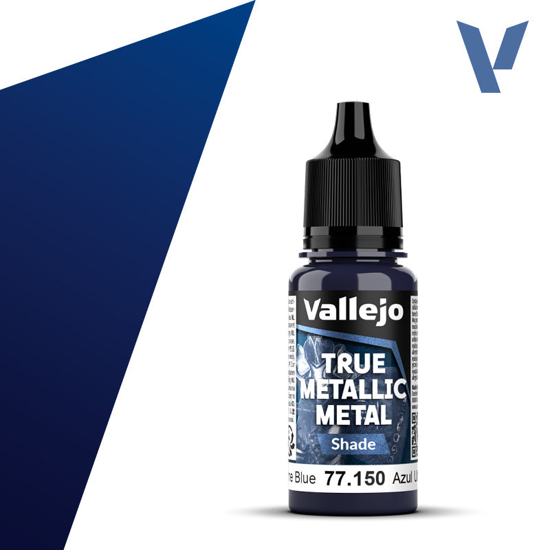 Vallejo 77150 True Metallic Metal Ultramarine Blue (Shade) Paint 18ml