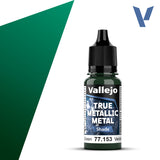 Vallejo 77153 True Metallic Metal Beetle Green (Shade) Paint 18ml
