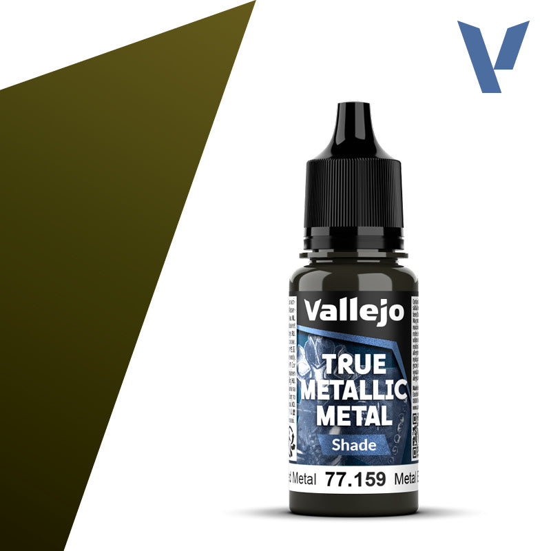 Vallejo 77159 True Metallic Metal Aged Metal (Shade) Paint 18ml