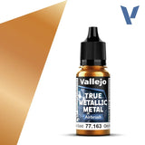 Vallejo 77163 True Metallic Metal Imperial Gold (Airbrush) Paint 18ml