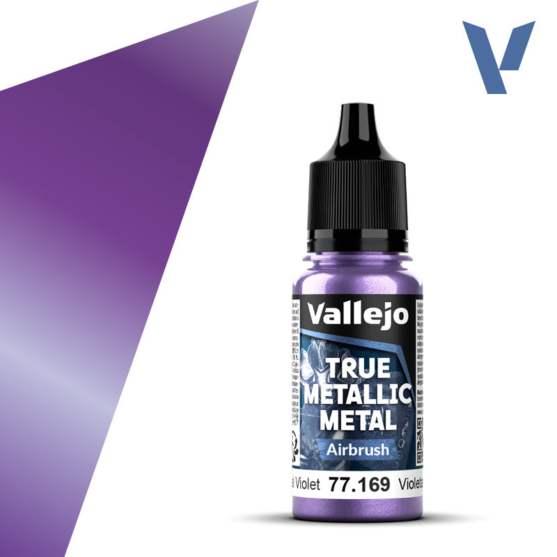 Vallejo 77169 True Metallic Metal Celestial Violet (Airbrush) Paint 18ml