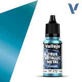 Vallejo 77172 True Metallic Metal Hydra Turquoise (Airbrush) Paint 18ml