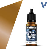 Vallejo 77177 True Metallic Metal Arcane Gold (Airbrush) Paint 18ml