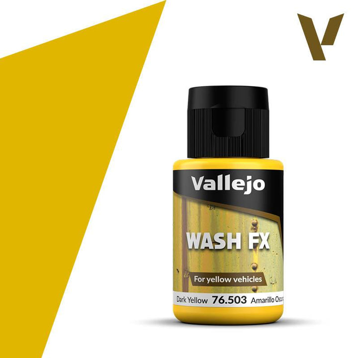 Vallejo 76503 Wash FX Dark Yellow 35ml - A-Z Toy Hobby