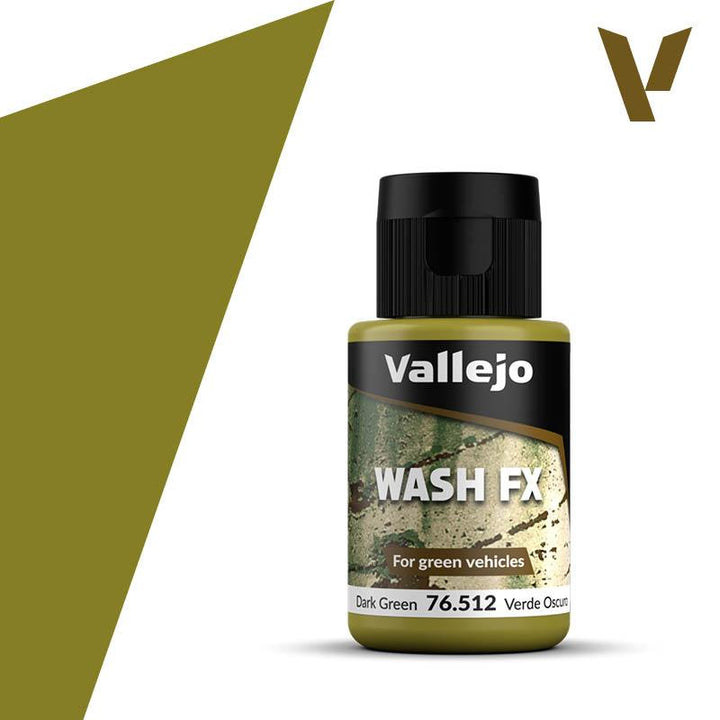 Vallejo 76512 Wash FX Dark Green 35ml - A-Z Toy Hobby