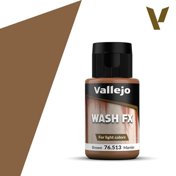 Vallejo 76513 Wash FX Brown 35ml - A-Z Toy Hobby