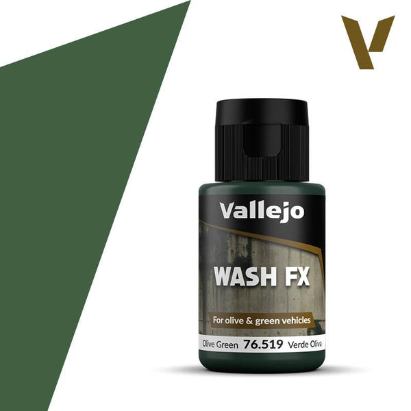 Vallejo 76519 Wash FX Olive Green 35ml - A-Z Toy Hobby