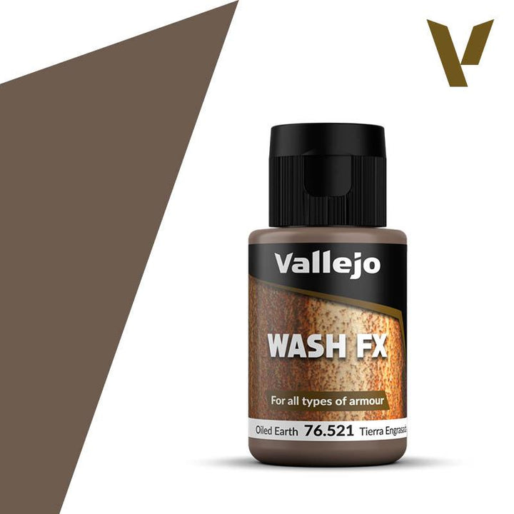 Vallejo 76521 Wash FX Oiled Earth 35ml - A-Z Toy Hobby