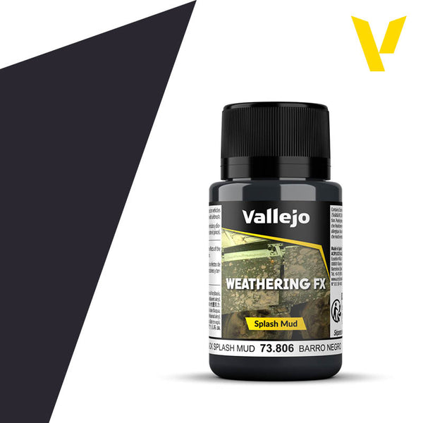 Vallejo 73806 Weathering FX Black Splash Mud 40ml