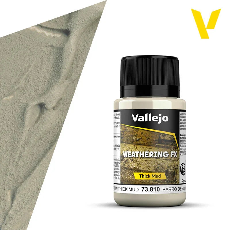 Vallejo 73810 Weathering FX Light Brown Mud 40ml - A-Z Toy Hobby