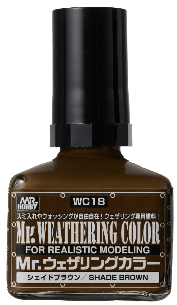 Mr. Hobby WC18 Mr. Weathering Color Shade Brown 40ml - A-Z Toy Hobby