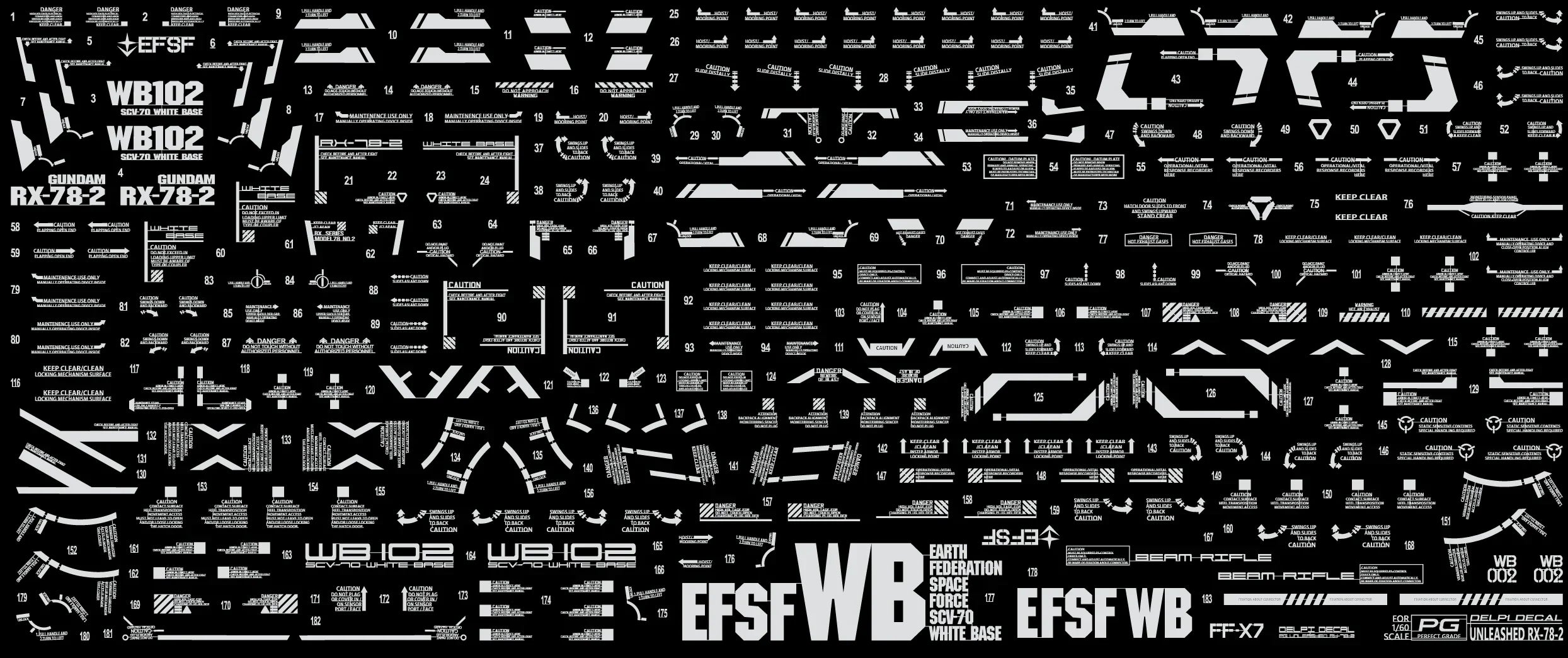 Delpi Silver Metal Sticker Ver. Delpi For PG Unleashed RX-78-2 - A-Z Toy Hobby