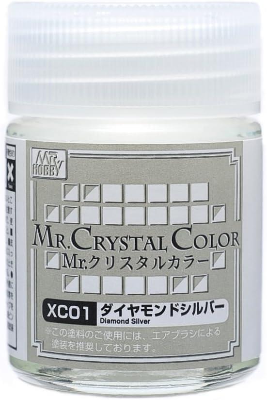 Mr. Hobby XC01 Mr. Crystal Color Diamond Silver Lacquer Paint 18ml - A ...
