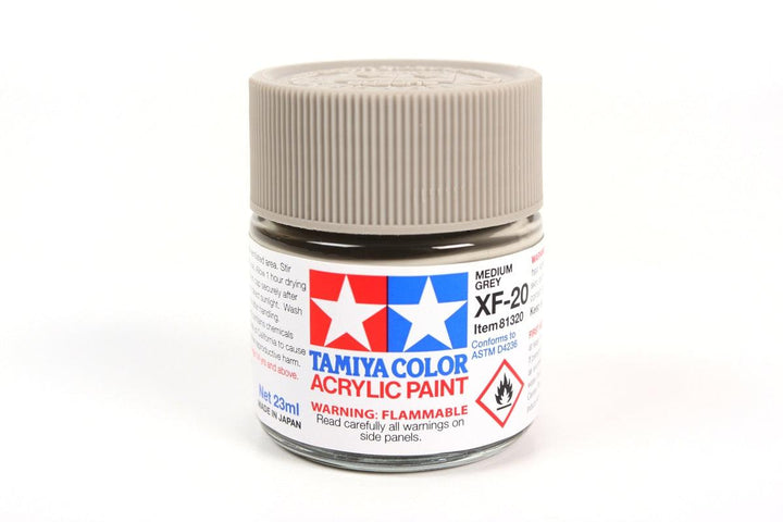 Tamiya 81320 XF-20 Medium Gray Acrylic Paint 23ml TAM81320 - A-Z Toy Hobby