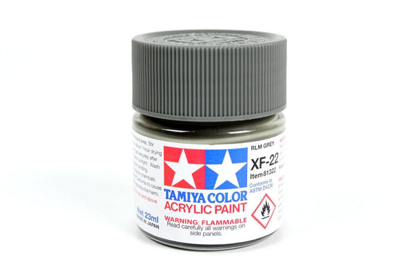 Tamiya 81322 XF-22 RLM Gray Acrylic Paint 23ml TAM81322 - A-Z Toy Hobby