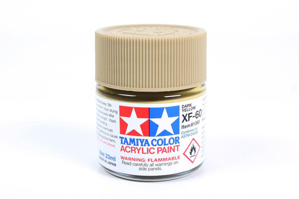 Tamiya 81360 XF-60 Dark Yellow Acrylic Paint 23ml TAM81360 - A-Z Toy Hobby