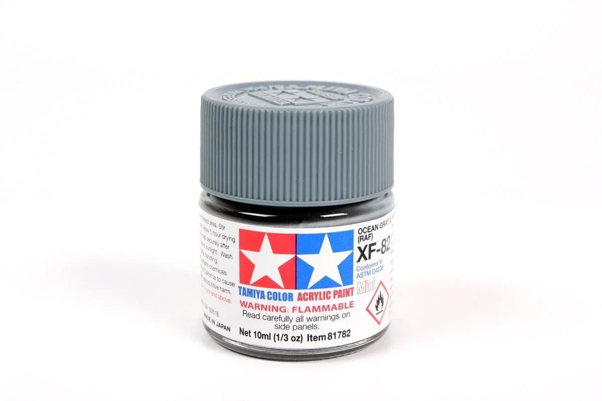 Tamiya 81782 XF-82 Ocean Gray 2 (RAF) Acrylic Mini Paint 10ml TAM81782 - A-Z Toy Hobby