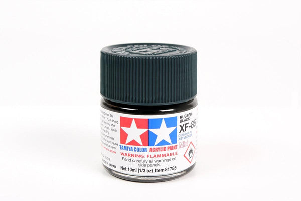 Tamiya 81785 XF-85 Rubber Black Acrylic Mini Paint 10ml TAM81785 - A-Z Toy Hobby