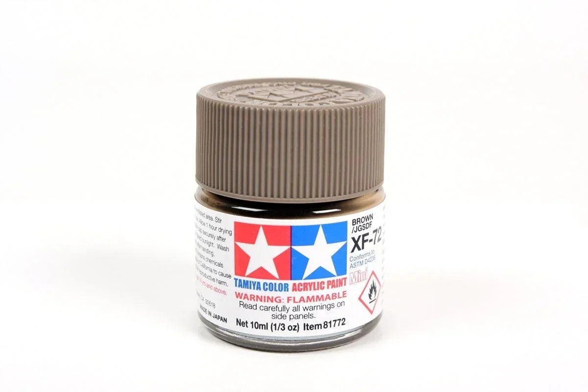 Tamiya 81772 XF-72 Brown (JGSDF) Acrylic Mini Paint 10ml TAM81772 - A-Z Toy Hobby