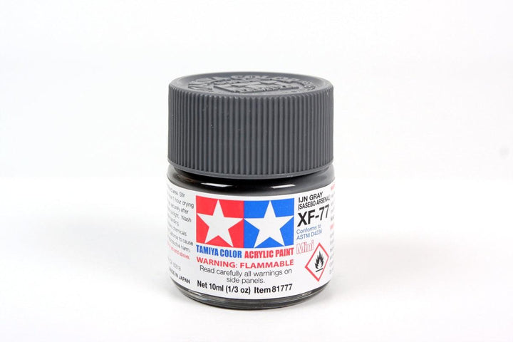 Tamiya 81777 XF-77 IJN Gray (Sasebo Arsenal) Acrylic Mini Paint 10ml TAM81777 - A-Z Toy Hobby