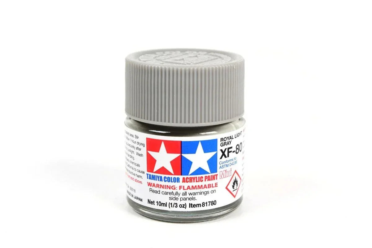 Tamiya 81780 XF-80 Royal Light Gray Acrylic Mini Paint 10ml TAM81780 - A-Z Toy Hobby