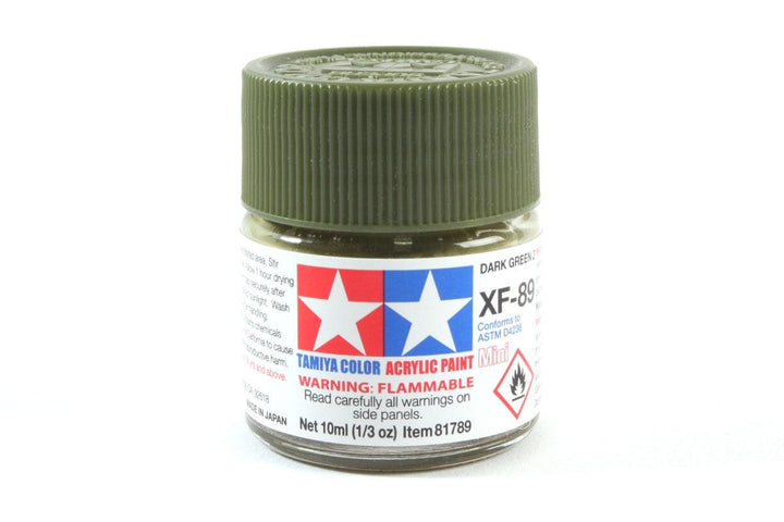 Tamiya 81789 XF-89 Dark Green 2 Acrylic Mini Paint 10ml TAM81789 - A-Z Toy Hobby