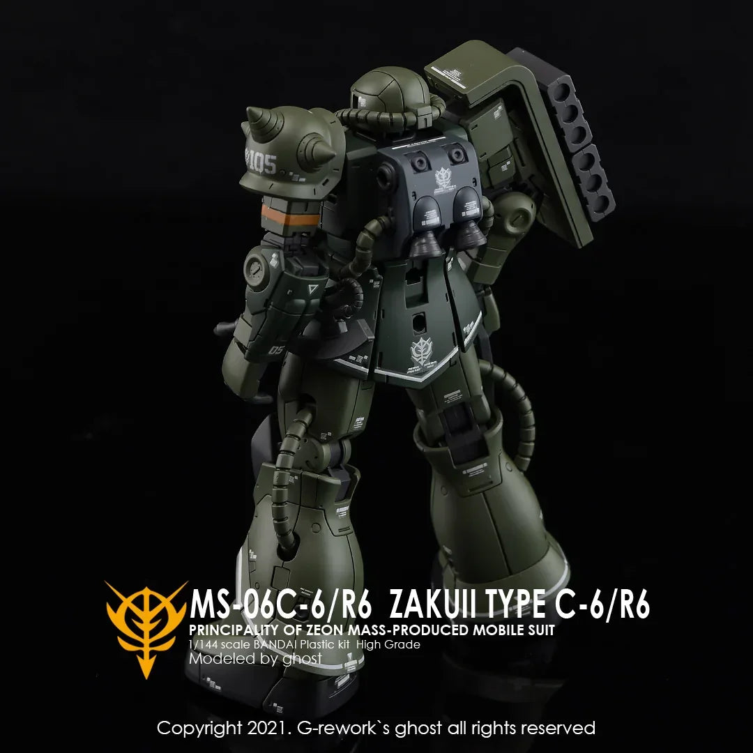 G-Rework Water Decal For HG GTO Zaku II Type C-6/R6 - A-Z Toy Hobby