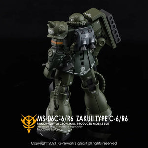 G-Rework Water Decal For HG GTO Zaku II Type C-6/R6 - A-Z Toy Hobby