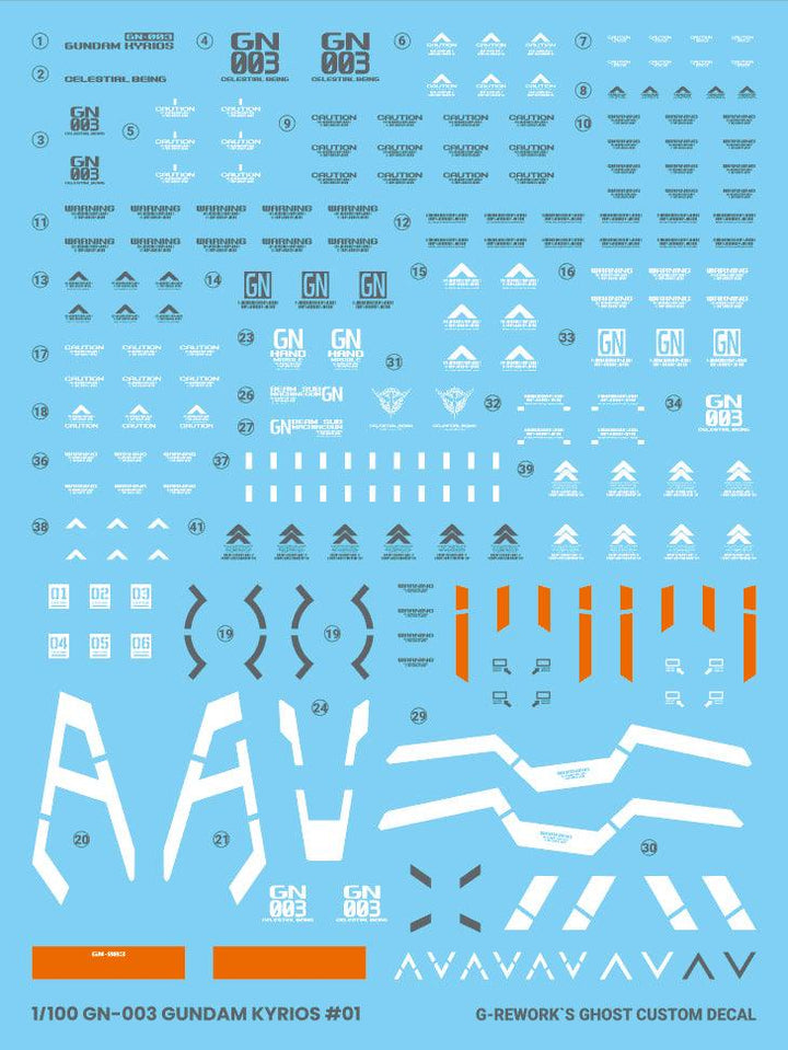 G-Rework Water Decal For MG Kyrios - A-Z Toy Hobby